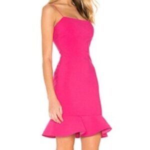 Likely x Revolve Banks Dress Size 6 NWT New Pink Flambe Cocktail Dress Workwear
